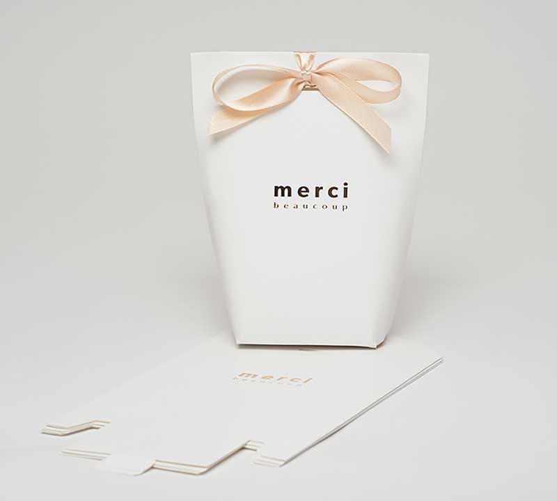 white gift paper bag