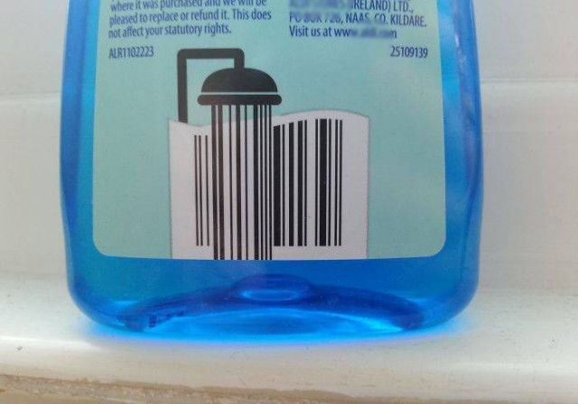 barcode on product packaging