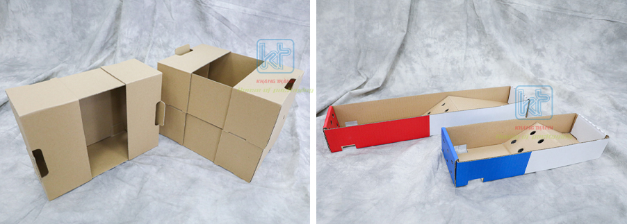 PDQ display cardboard tray Khang Thanh packaging company in Vietnam