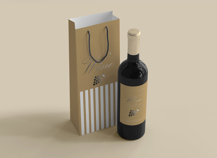 paper bag for wine bottle