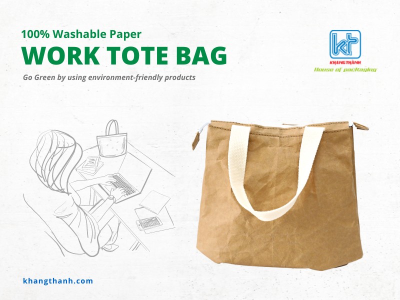 washable paper tote bag Khang Thanh